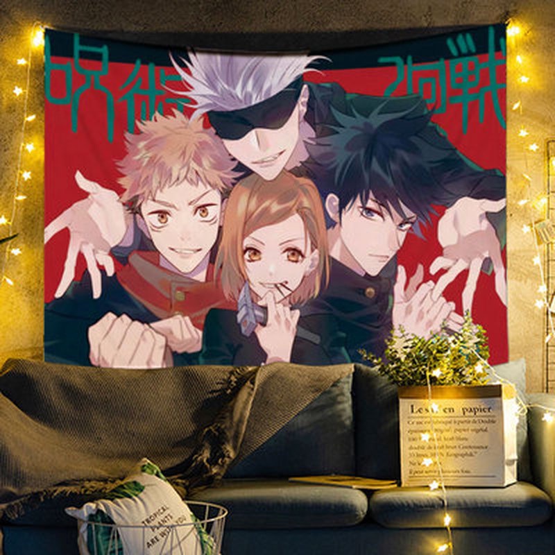 Tranh Vải Treo Tường Họa Tiết anime jujutsu kaisen Dễ Thương