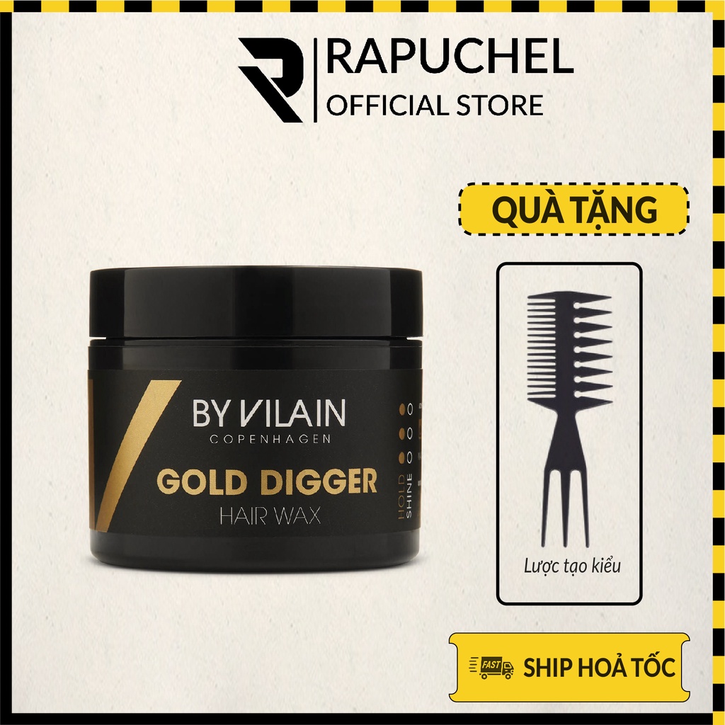 Sáp vuốt tóc nam By Vilain Gold Digger 65ml Clay chính hãng giữ nếp cao cấp Rapuchel Store SG01