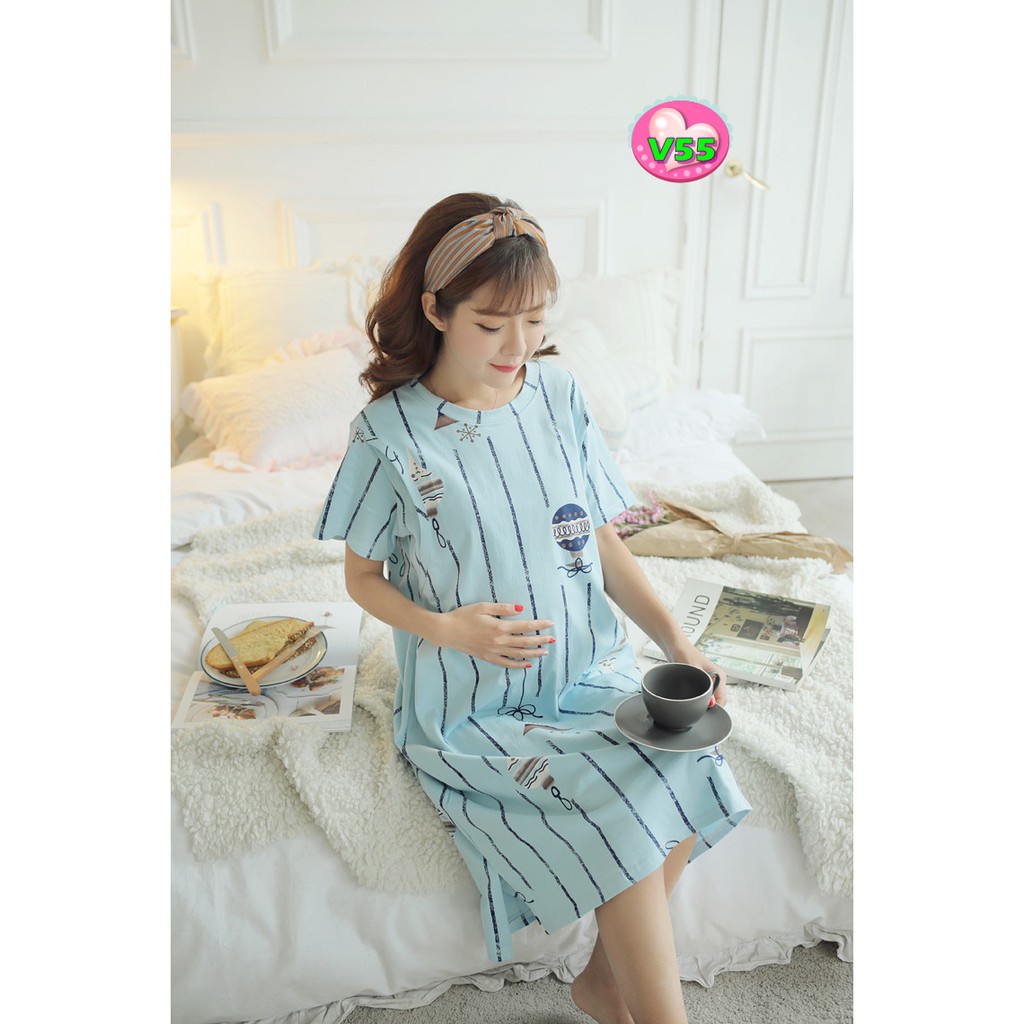 Váy Bầu Sau sinh cho con bú V54