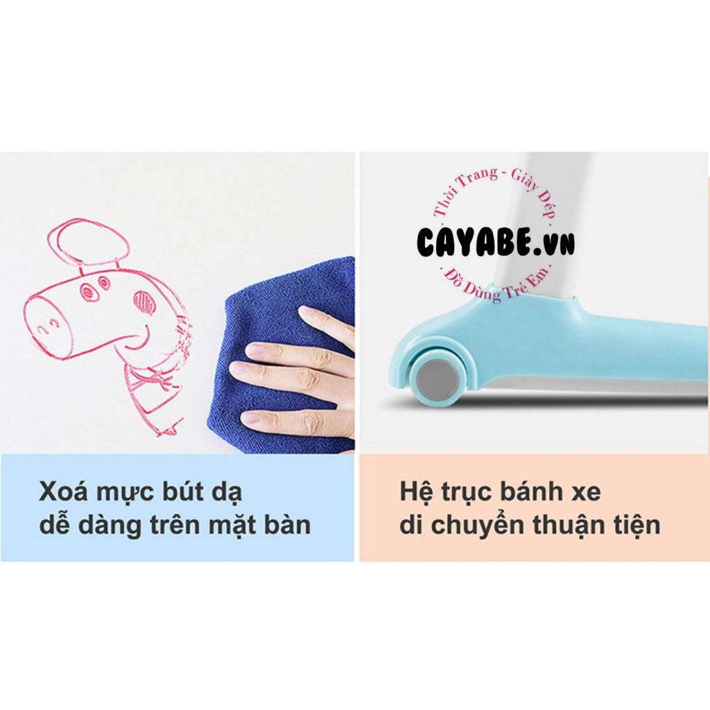 BÀN HỌC THÔNG MINH CHỐNG GÙ, CHỐNG CẬN CAYABE CB-002 CHO BÉ DÀI 1M MÀU HỒNG