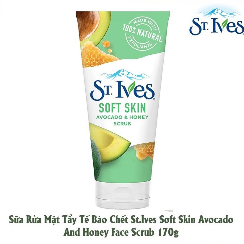 Sữa Rửa Mặt Tẩy Da Chết ST.IVES Giảm Mụn, Sáng Da, Tươi Mát 170g