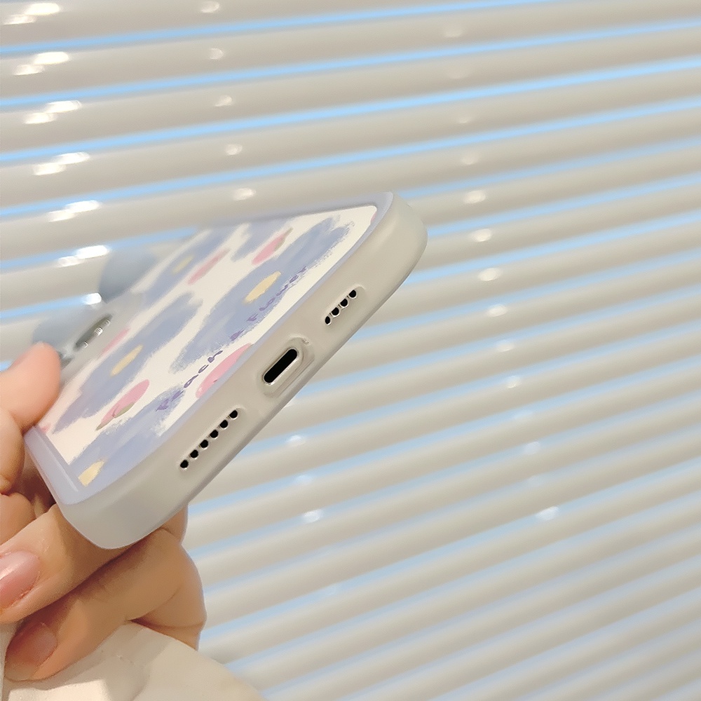 Ốp lưng iphone trong bo tròn Flower & Peach 6/6s/6plus/6splus/7/7plus/8/8plus/xs/11/12/13/14/pro/max/plus/promax TBT4