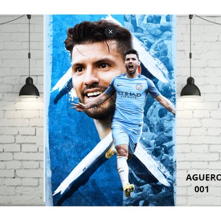 Poster Aguero dán tường 40x60cm giá rẻ chất lượng cực đẹp