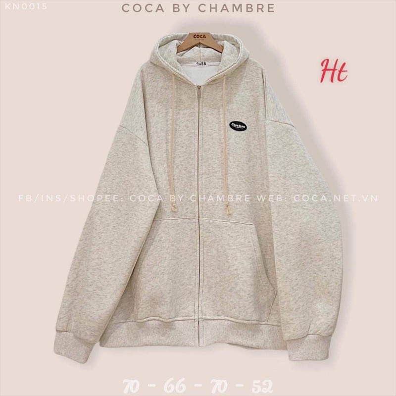 Áo khoác nỉ cotton logo Choa H2A