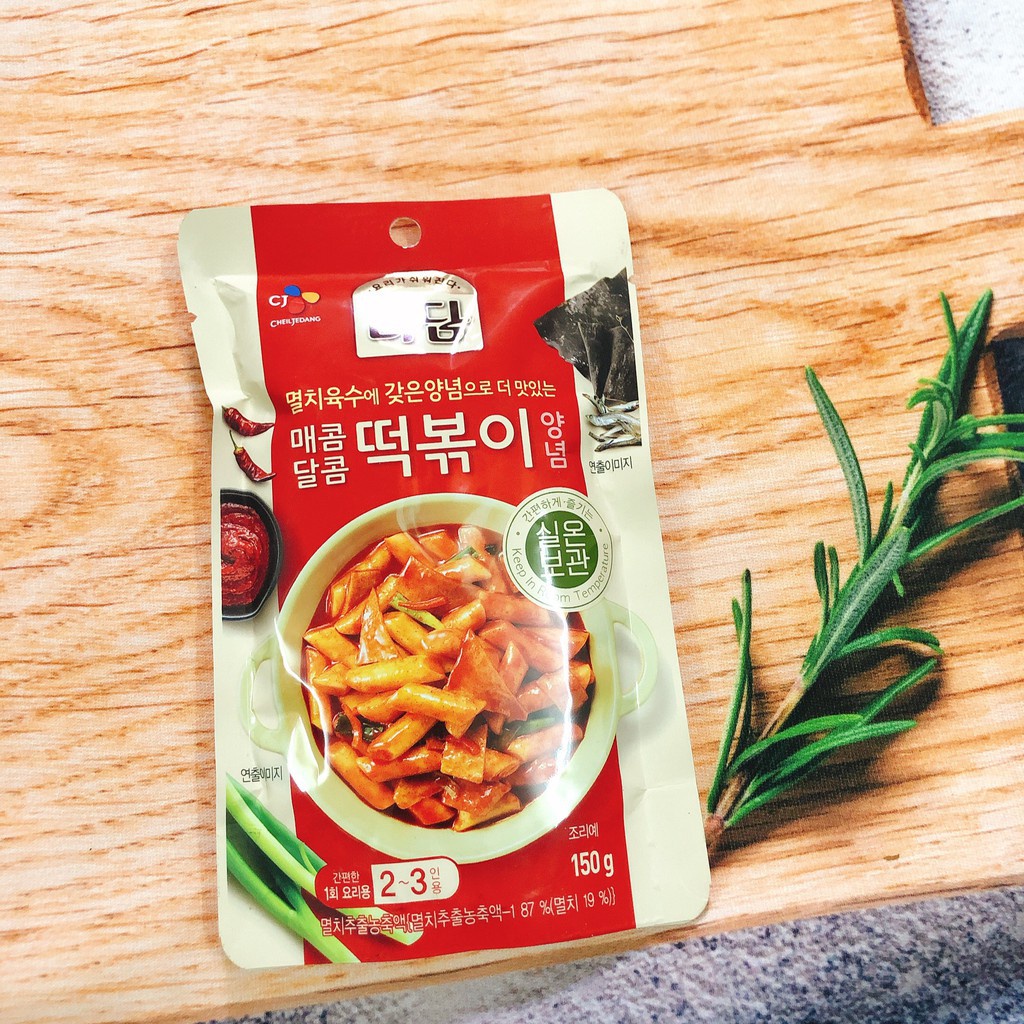 Sốt nấu tokbokki Beksul nhập khẩu Hàn Quốc gói 150g