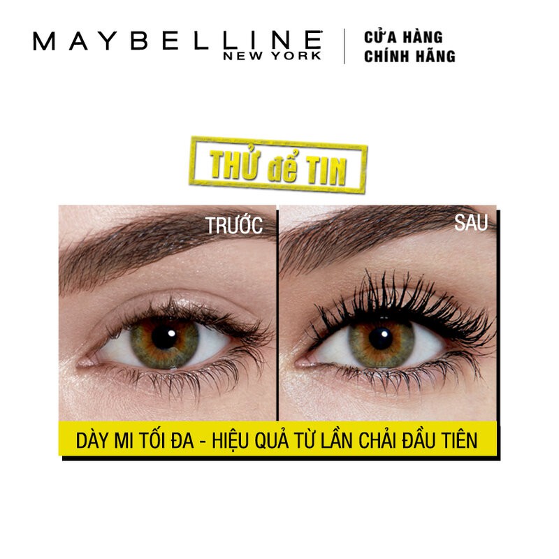 Mascara Maybelline Làm Dày Mi Cực Đại Không Lem Không Trôi 10ml The Magnum Big Shot Mascara