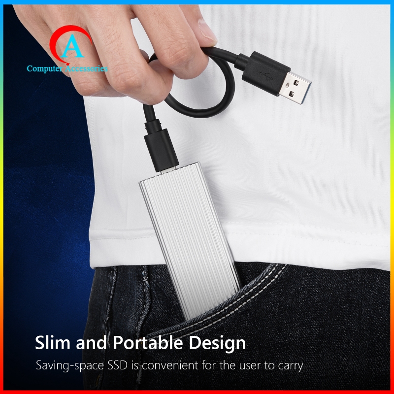 Aluminum Alloy 1TB SSD External Portable Up to 430 MB/s USB 3.1 Gen-1