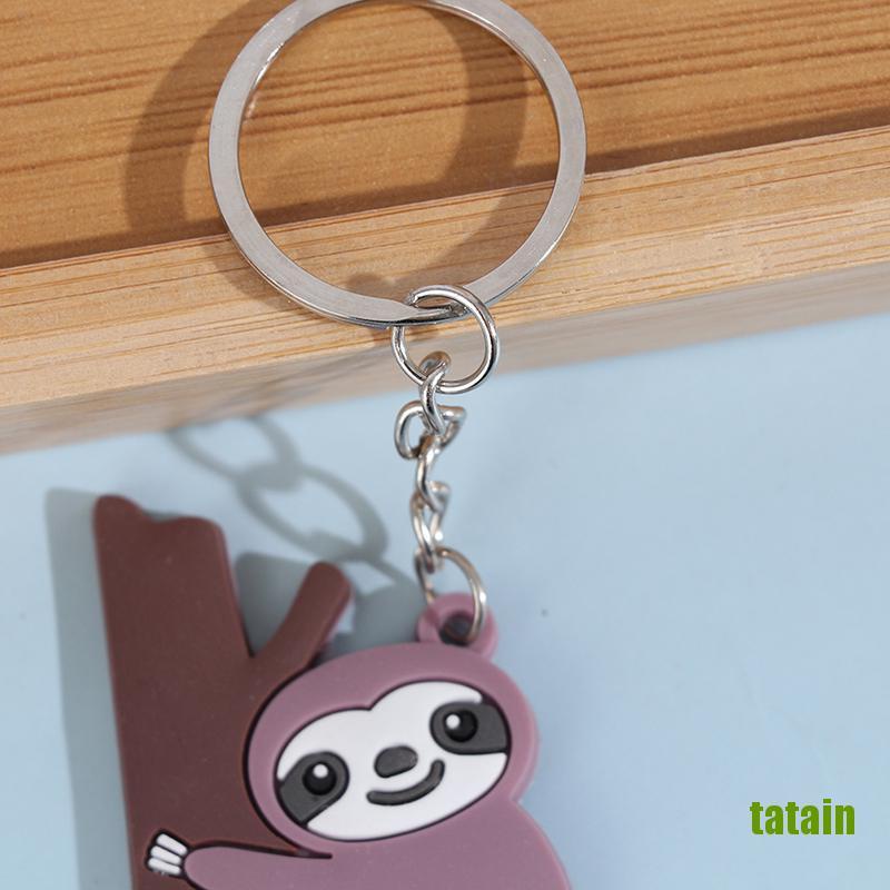 Móc Chìa Khóa / Điện Thoại Hình Chú Lười Bằng Pvc Độc Đáo Diy