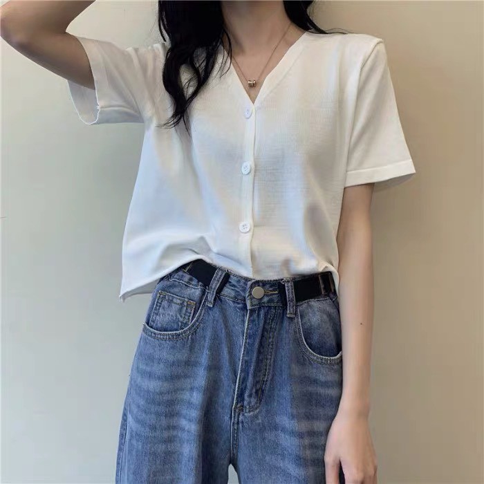 [Mã WASKT410K giảm 10K đơn 50K] Áo Croptop Nữ UNI Tay Ngắn Form Rộng Ulzzang (ẢNH THẬT) | BigBuy360 - bigbuy360.vn