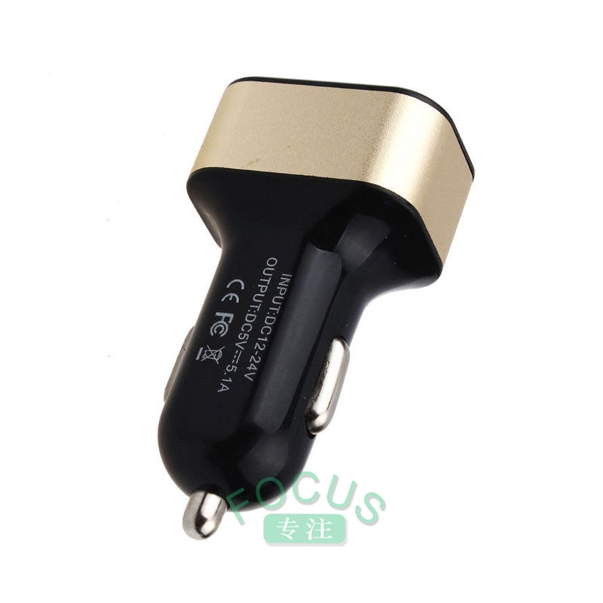 Củ Sạc Trên Ô Tô Dc 12v 24v 3 Cổng Usb Cho Iphone Samsung (Focus)