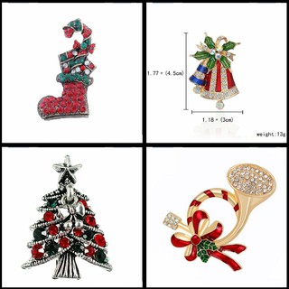 Cài áo Giáng Sinh chuông Noel, cây thông Noel, chim cánh cụt...