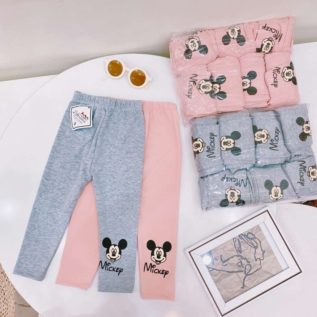 [SALE] Quần legging Mickey chất cotton 4 màu cực đẹp cho bé (V478)