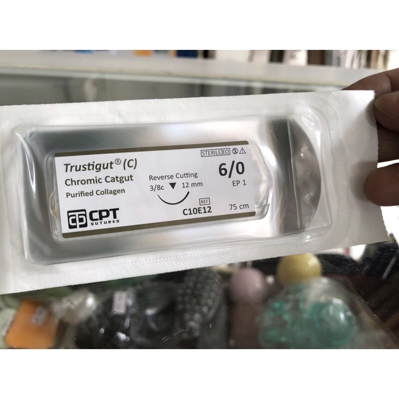 Chỉ phẫu thuật tự tiêu Chromic Catgut 6/0