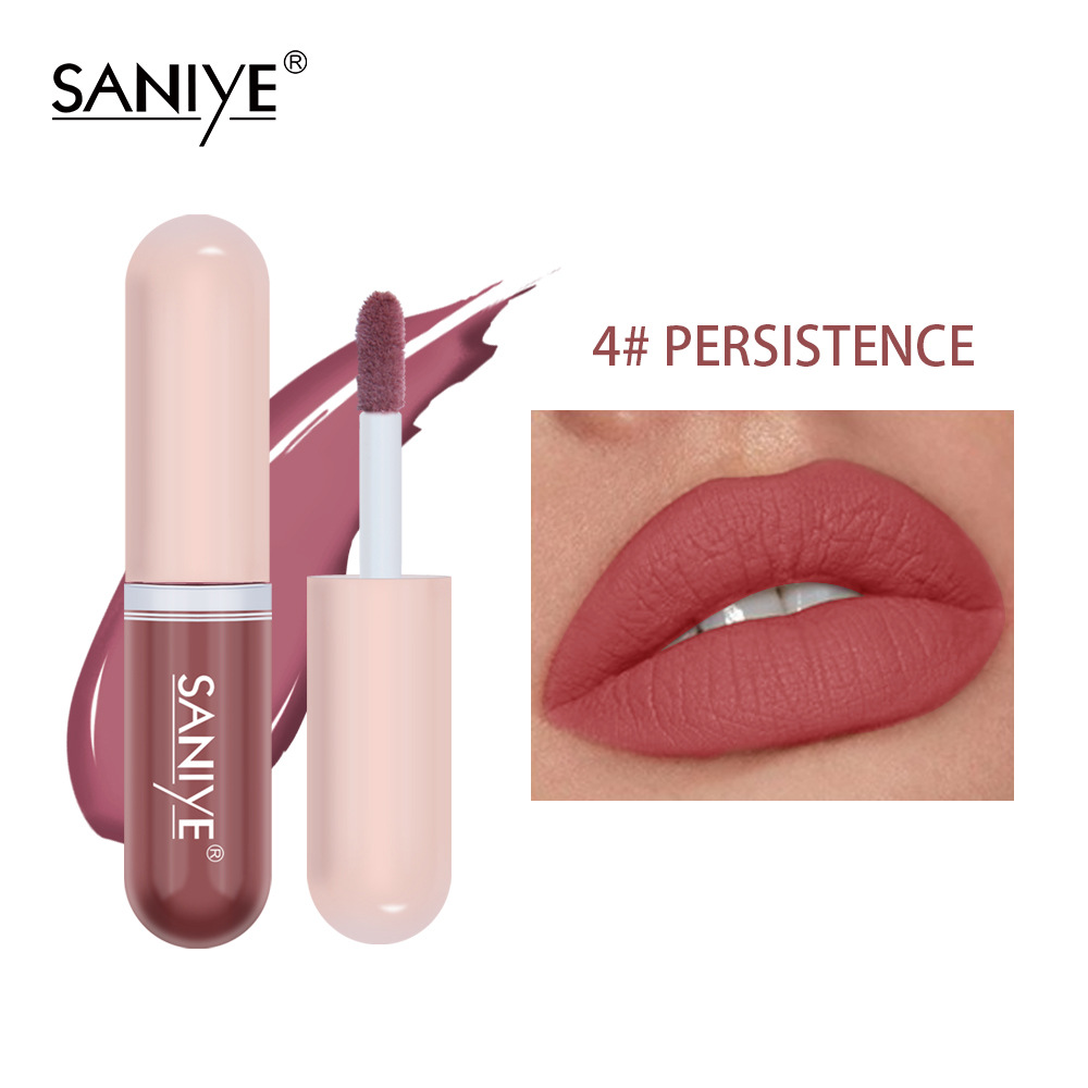 [Hàng mới về] Son kem Saniye dưỡng ẩm môi không dính chống nước 12 màu tùy chọn