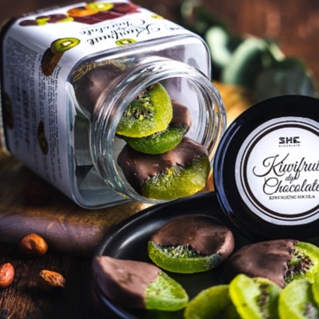 [Siêu ngon] Kiwi nhúng Socola - Hũ 120g - SHE Chocolate - Thơm ngon, hương vị kết hợp mới lạ. Đặc biệt dùng làm quà tặng