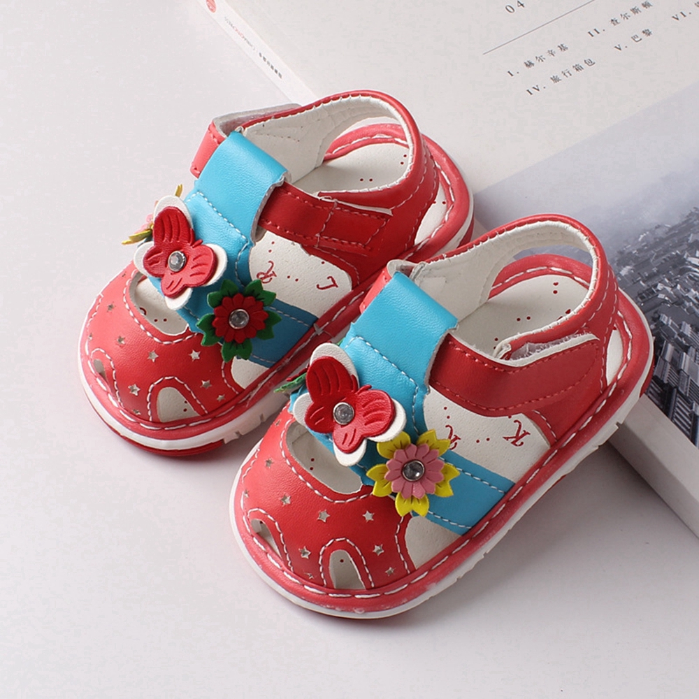 0-2 Years Pre Walker Newborn Shoes for Baby Flower Sandals Girls Infant Toddler Shoes Sandals