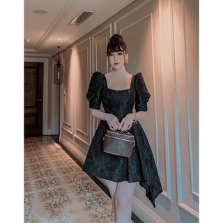 ĐẦM XOÈ GẤM TAY NGẮN