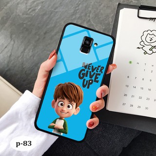 Ốp lưng kính 3D Samsung A8 Plus 2018- hình cute