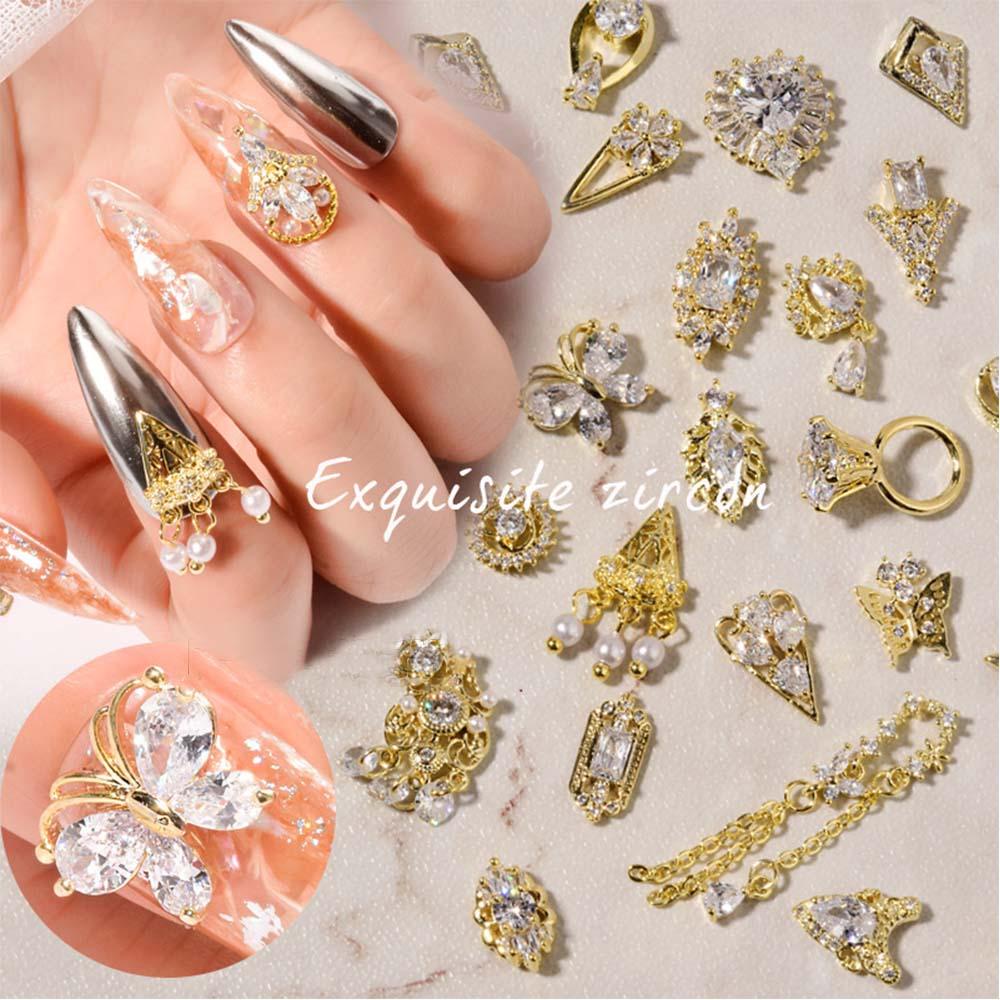 Móng Tay 3D DYRUIDOJ|Charms Bướm Tự Làm|Phụ Kiện Làm Móng Nghệ Thuật|Phụ Kiện Trang Sức Trang Trí Móng Tay Xinh Xắn