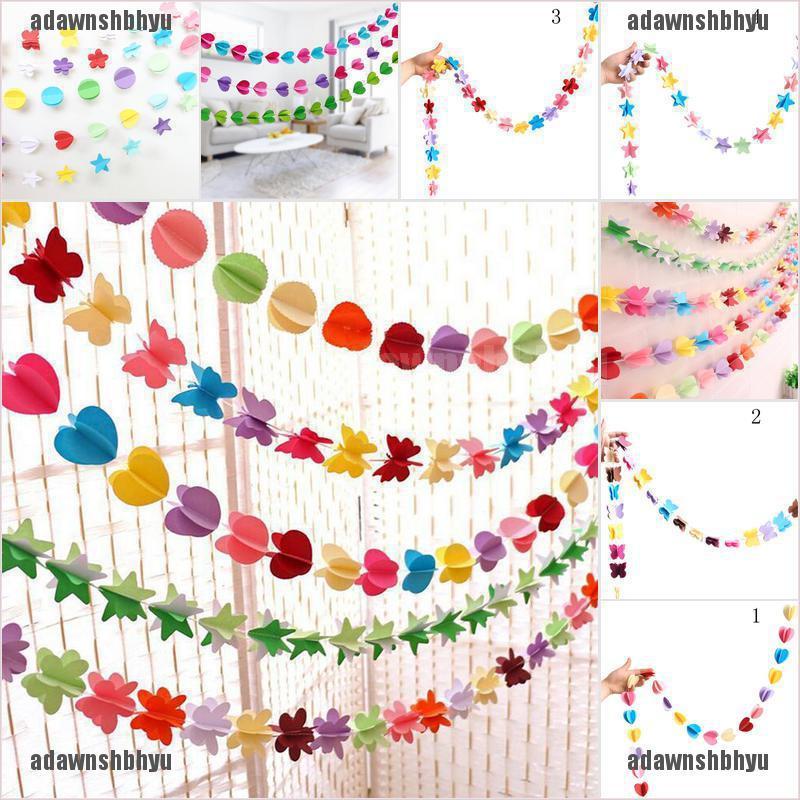 Dây Treo Trang Trí Trần Nhà Hình Trái Tim 3D Bằng Giấy