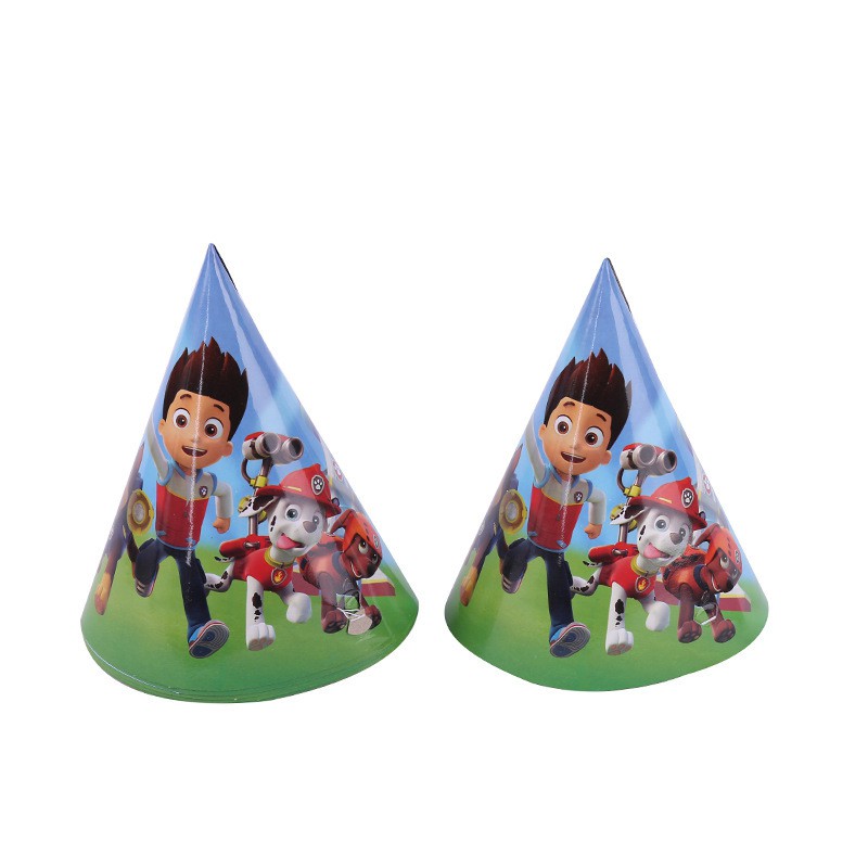 Set 6 Mũ Giấy Chúc Mừng Sinh Nhật Hình Mickey / Kỳ Lân / Công Chúa / Avengers Hoạt Hình