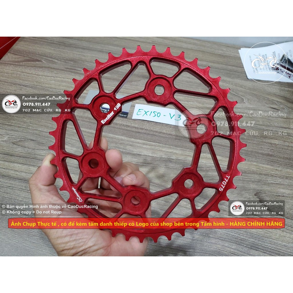 Đĩa nhôm EX150 V3 - màu đỏ 7075