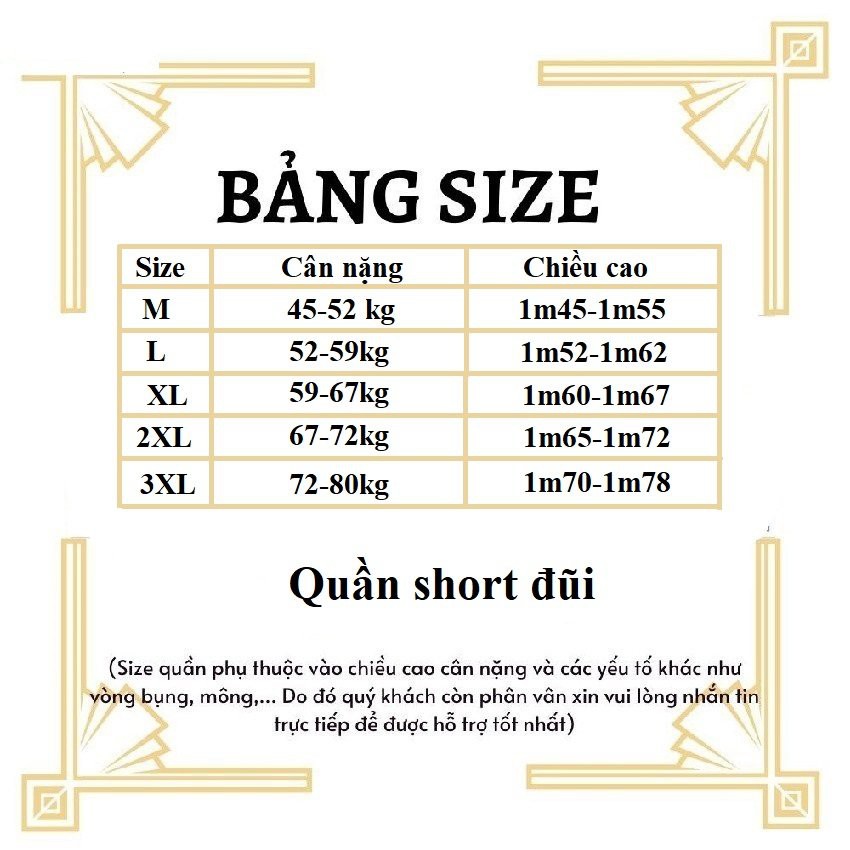 Quần short đũi nam- Quần đũi ngố nam siêu mát 5 màu size quần từ 45-85 kg