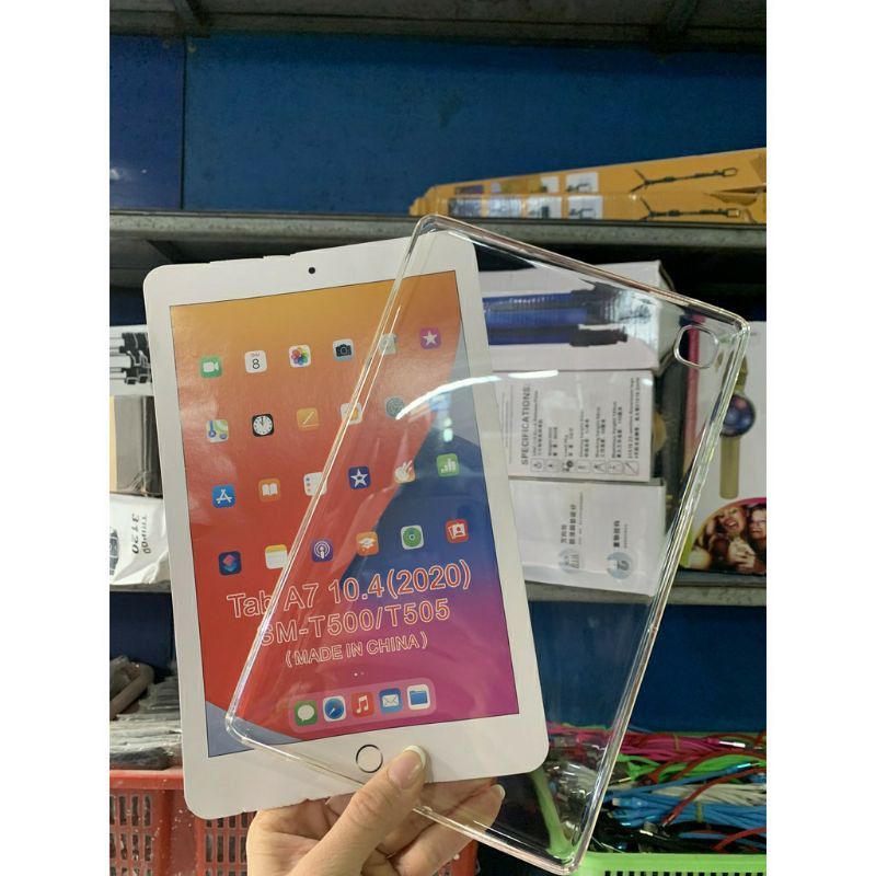 Ốp silicon dẻo Samsung Tab A7(10.4&quot;)2020 /T500/T505 trong suốt không ố vàng