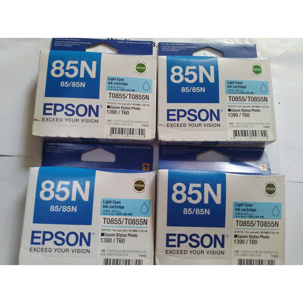 mực 85N- light cyan( xanh nhat) dành cho máy epson stylus photo 1390/t60- mực chính hãng