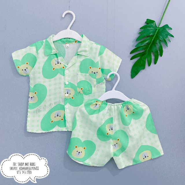 Bộ tole/ bộ lanh pijama đùi tay ngắn - Link 4 - size 16-32kg ( còn nhiều mẫu )