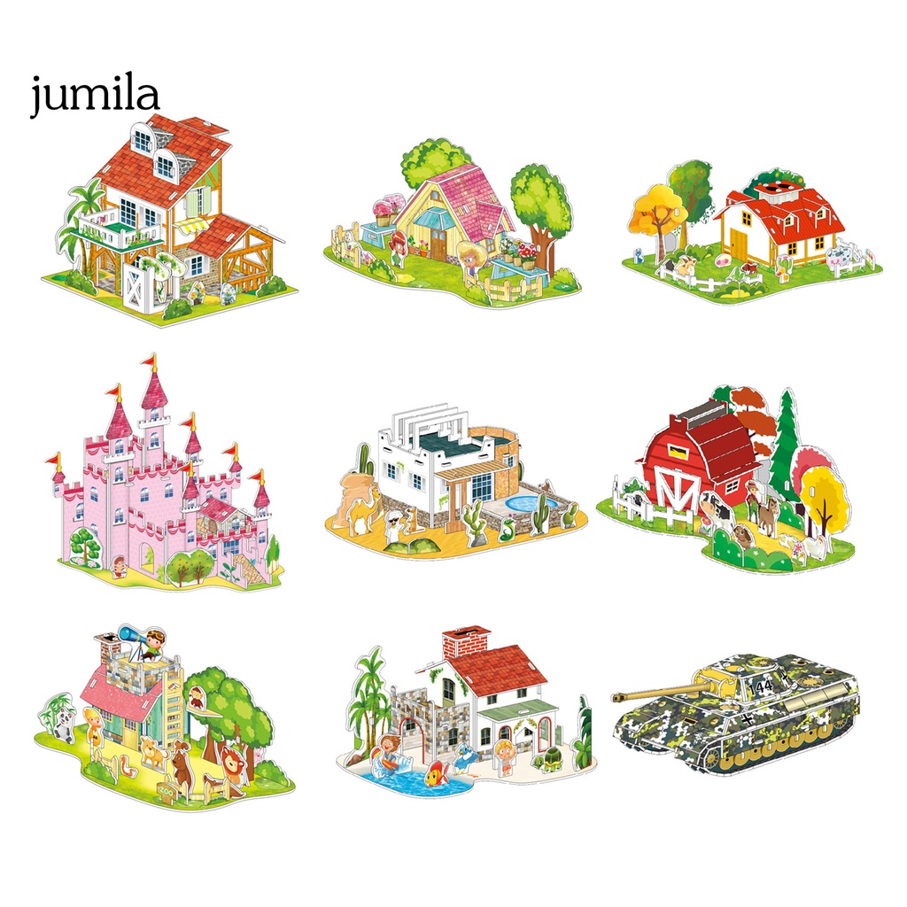 Bộ Xếp Hình 3d Bằng Giấy Cho Bé