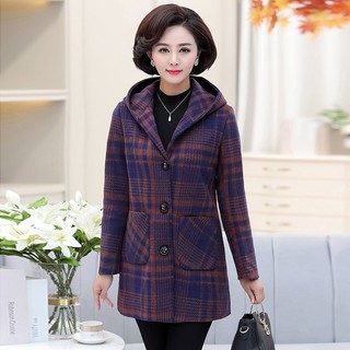 Áo khoác nữ trung niên chất liệu cao cấp giá sale kẻ mẫu mới nhất 2019