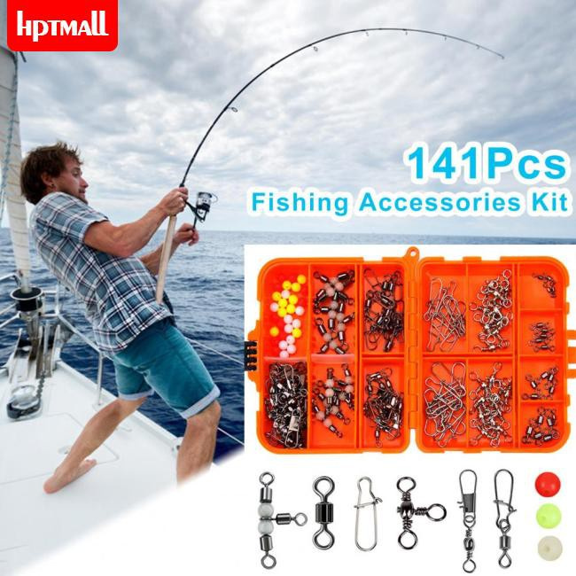 [NTO] 141pcs/set Fishing  Lure  Set Fishing Tools Accessory Set With Storage Box For Sea Rock Fishing