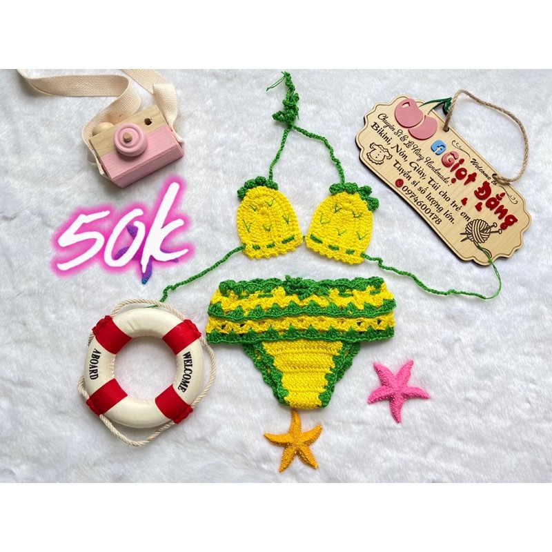 [GIẢM GIÁ 40%]BỘ CÁC SẢN PHẨM BIKINI LEN CHO BÉ TỪ 5-13KG ĐI BƠI TẮM BIỂN | BigBuy360 - bigbuy360.vn