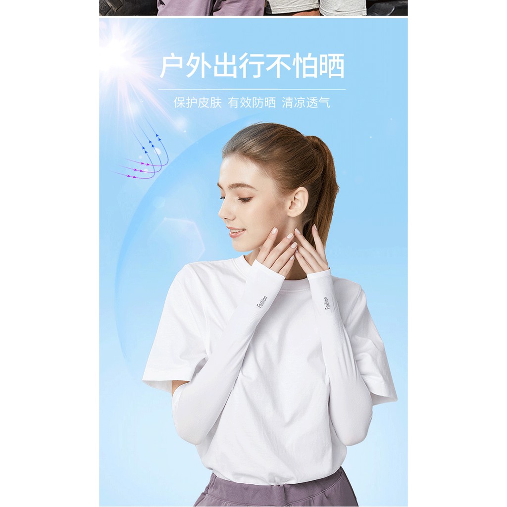 Gang tay chống nắng xỏ ngón nam, nữ chơi thể thao,đi ngoài trời, đi xe máy co giãn