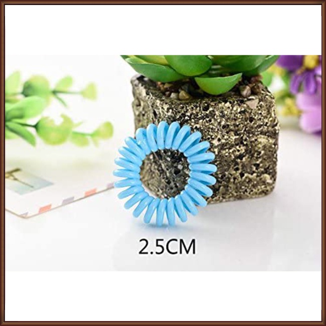 Set 100 Dây Cột Tóc Dạng Xoắn Ốc Màu Sắc Kẹo Ngọt Chống Thấm Nước