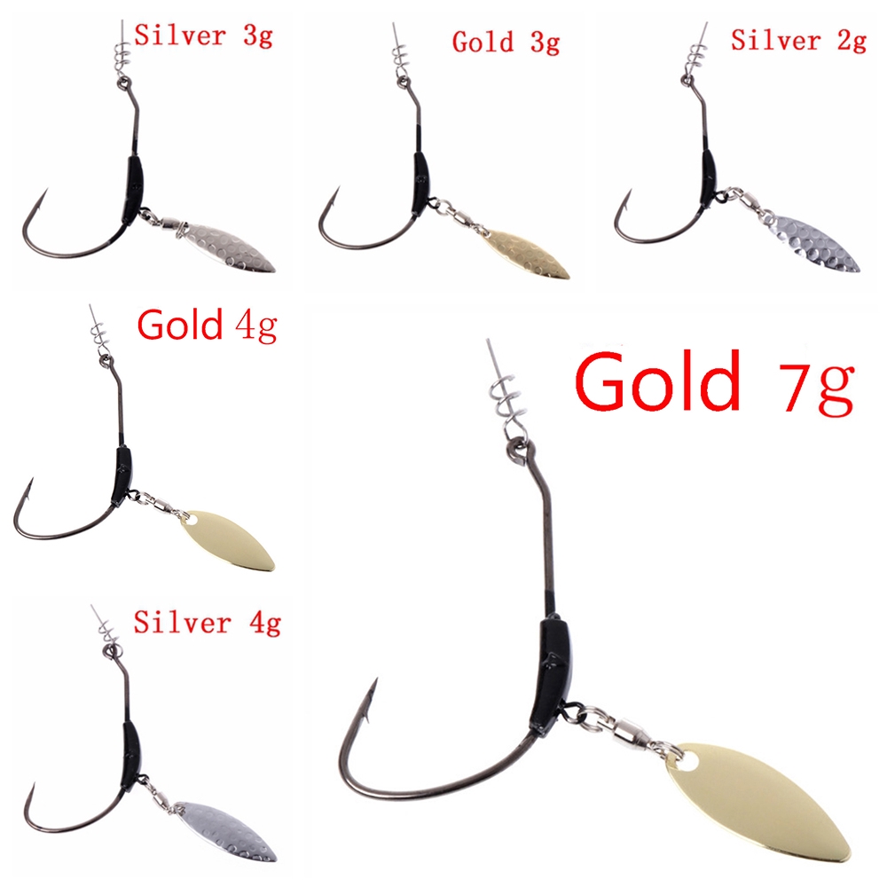 MUVAKO Móc câu cá bằng thép carbon chất lượng cao 2 / 3 / 4 / 7g