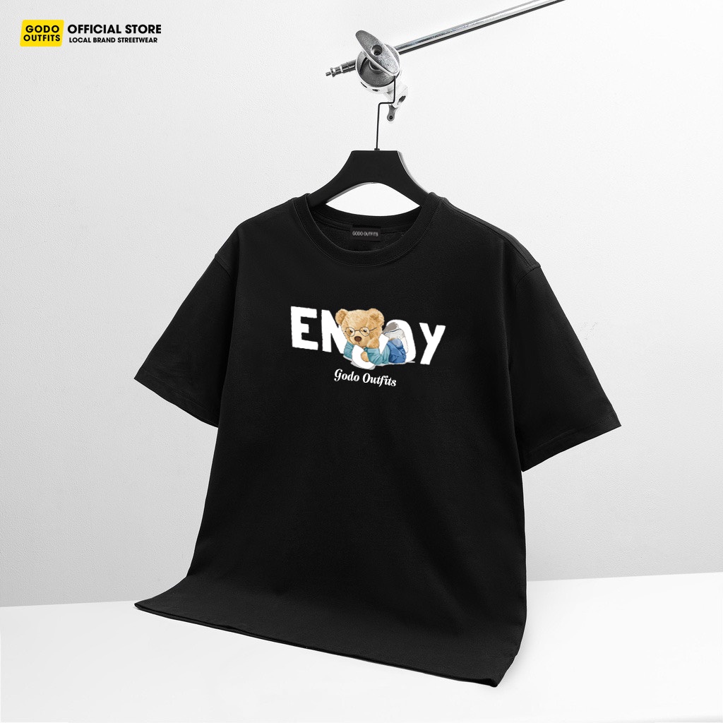 Áo thun tay lỡ Godo Outfits/Teedy Enjoy/localbrand/AT155