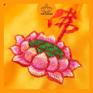 Túi rút lụa thêu hoa sen