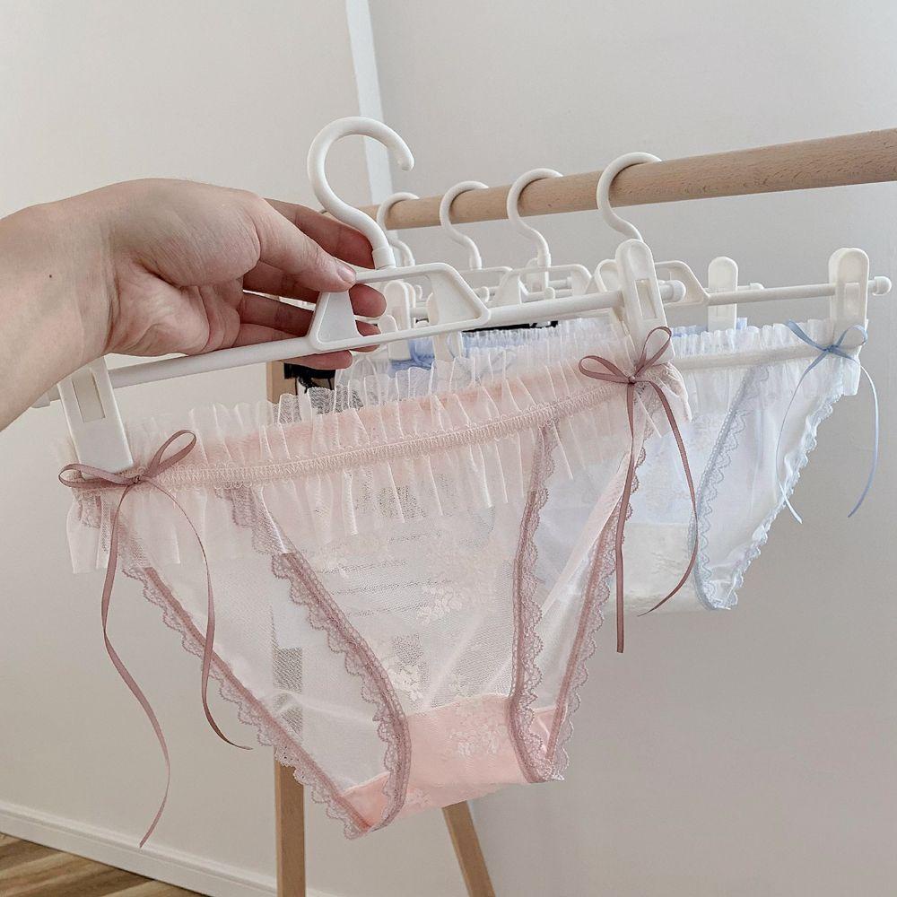 OCEANMAP Quần Lót Cotton Phối Ren Lưới Xuyên Thấu Quyến Rũ Dành Cho Nữ