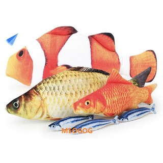 Cá chép 3D Cá nhồi bông kèm capnit cho chó mèo MEOGOG