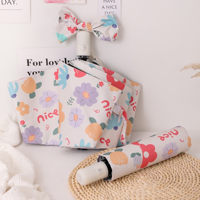Dù Che Nắng Tự Động Bằng Nhựa Màu Đen Chống Tia UV Có Thể Gấp Gọn Tiện Dụng