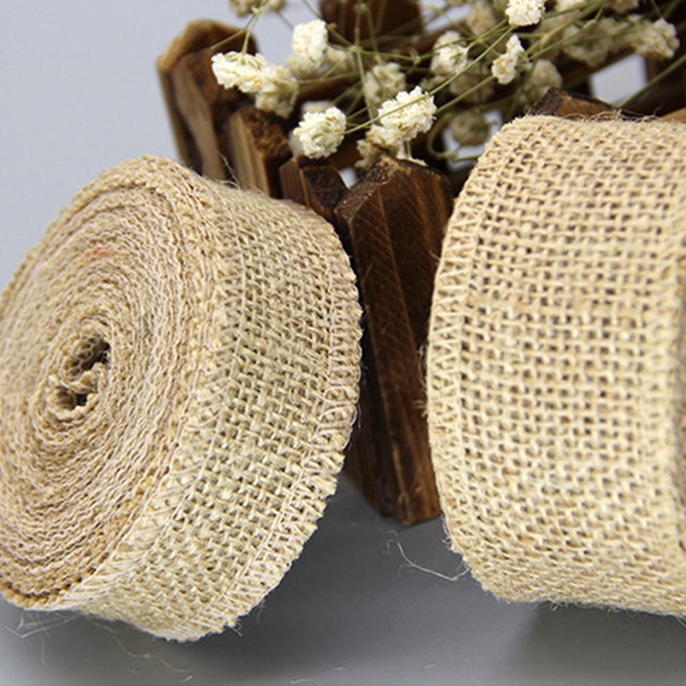 Cuộn vải đay thiên nhiên 2M dùng gói đồ thủ công DIY
