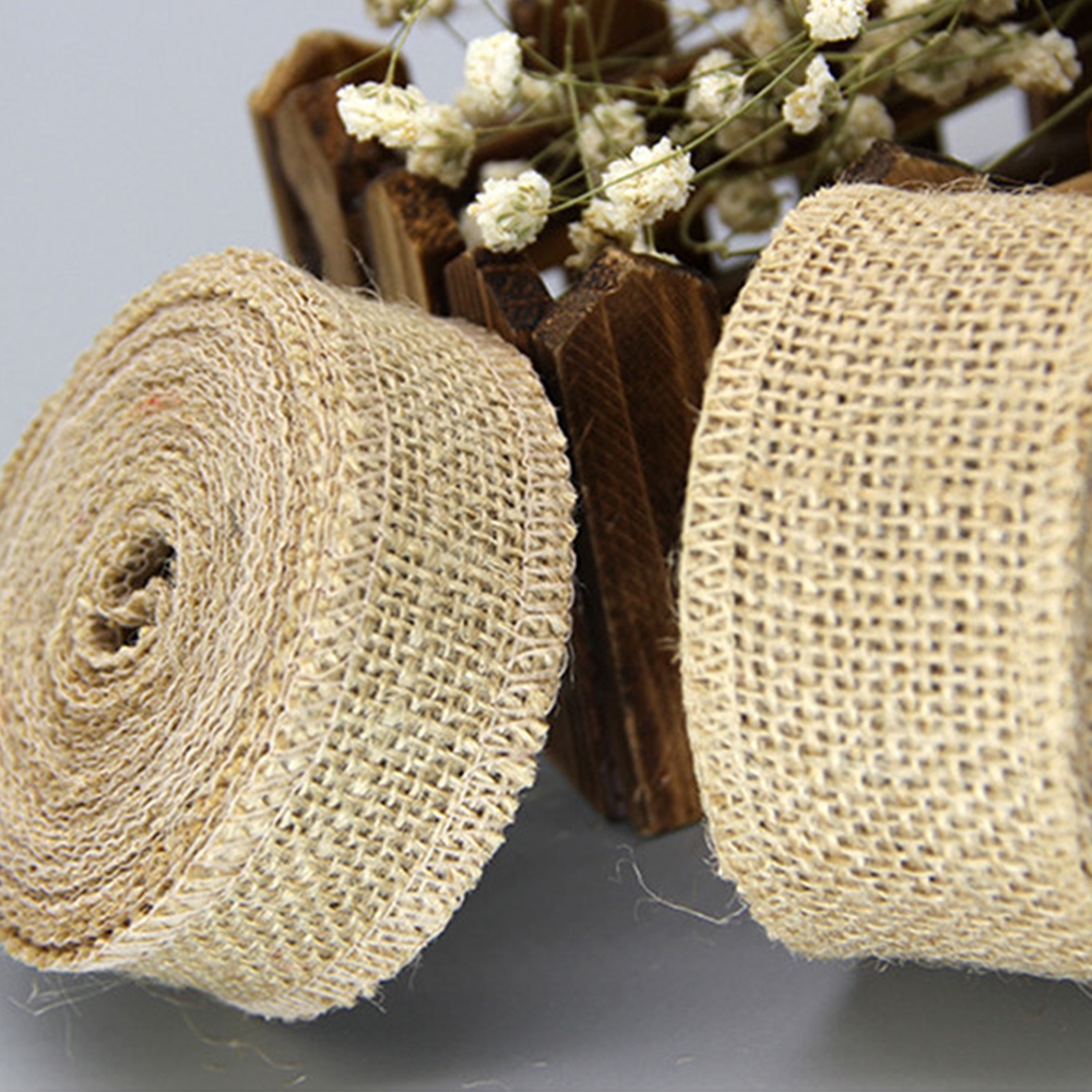 Cuộn dây 2m trang trí kiểu sợi đay tự nhiên