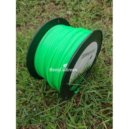 Dây Cước cắt cỏ Vuông màu xanh lá 3.0mm hoặc 3.5mm - cuộn dây 100m - loại tốt