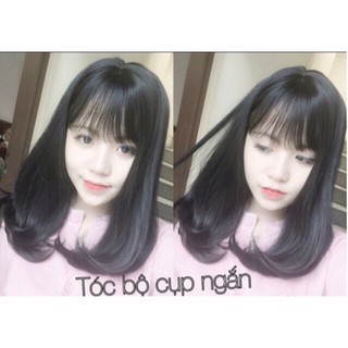 Tóc giả cúp ngang vai tặng lược chuyên dụng + lưới chùm ( có ảnh thật)