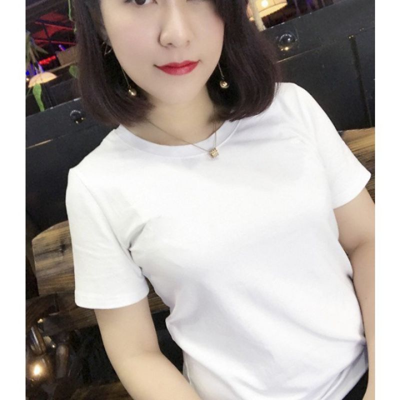 Áo Thun Nữ Trơn Chất Cotton 100%, Áo Phông Phom Rộng Nữ