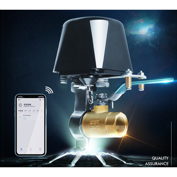 Bộ Đóng Mở Van Nước Tay Gạt Wifi Tuya WVN1