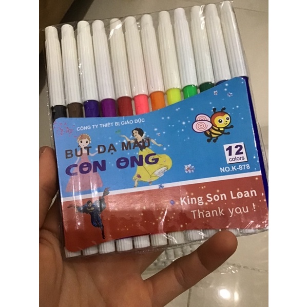 Bút dạ nước - bút dạ màu nước 12 màu