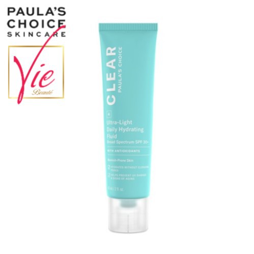Kem chống nắng Paulas Choice dành cho da mụn 6130 - Paula's Choice Clear Ultra-Light Daily Hydrating Fluid SPF 30 60ml